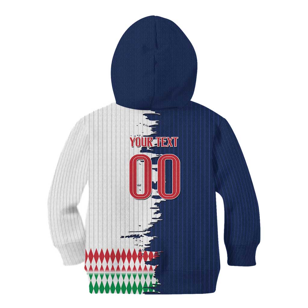 Custom France Italy Cultural Half Flag Kid Hoodie Scratch Style