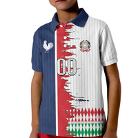 Custom France Italy Cultural Half Flag Kid Polo Shirt Scratch Style