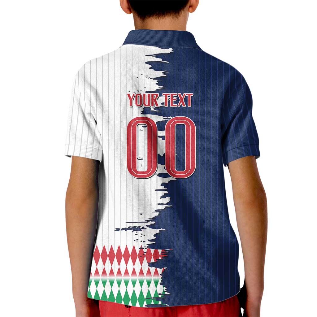 Custom France Italy Cultural Half Flag Kid Polo Shirt Scratch Style