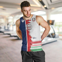 Custom France Italy Cultural Half Flag Men Tank Top Scratch Style