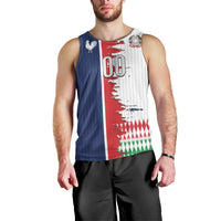 Custom France Italy Cultural Half Flag Men Tank Top Scratch Style