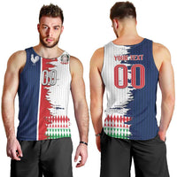 Custom France Italy Cultural Half Flag Men Tank Top Scratch Style