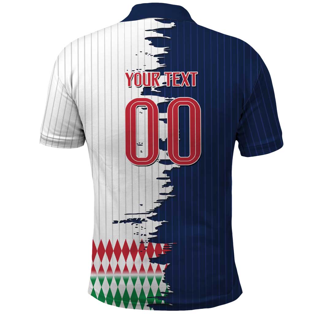 Custom France Italy Cultural Half Flag Polo Shirt Scratch Style