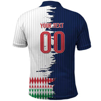 Custom France Italy Cultural Half Flag Polo Shirt Scratch Style