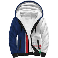 Custom France Italy Cultural Half Flag Sherpa Hoodie Scratch Style