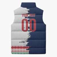 Custom France Italy Cultural Half Flag Sleeveless Puffer Jacket Scratch Style