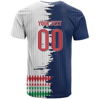 Custom France Italy Cultural Half Flag T Shirt Scratch Style