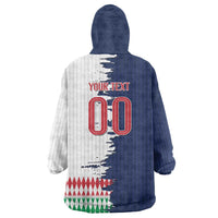 Custom France Italy Cultural Half Flag Wearable Blanket Hoodie Scratch Style