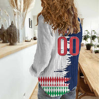 Custom France Italy Cultural Half Flag Women Casual Shirt Scratch Style