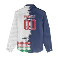Custom France Italy Cultural Half Flag Women Casual Shirt Scratch Style