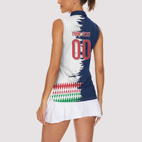 Custom France Italy Cultural Half Flag Women Sleeveless Polo Shirt Scratch Style