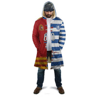 Custom Greece Spain Cultural Half Flag Cloak Scratch Style