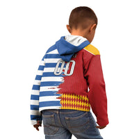 Custom Greece Spain Cultural Half Flag Kid Hoodie Scratch Style