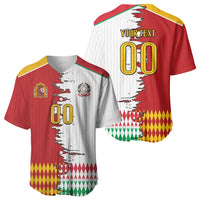 Custom Italy Spain Cultural Half Flag Baseball Jersey Scratch Style