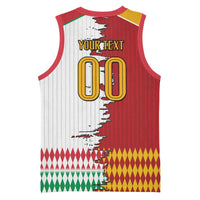 Custom Italy Spain Cultural Half Flag Basketball Jersey Scratch Style