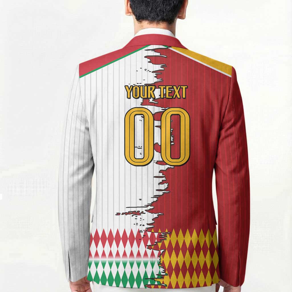 Custom Italy Spain Cultural Half Flag Blazer Scratch Style