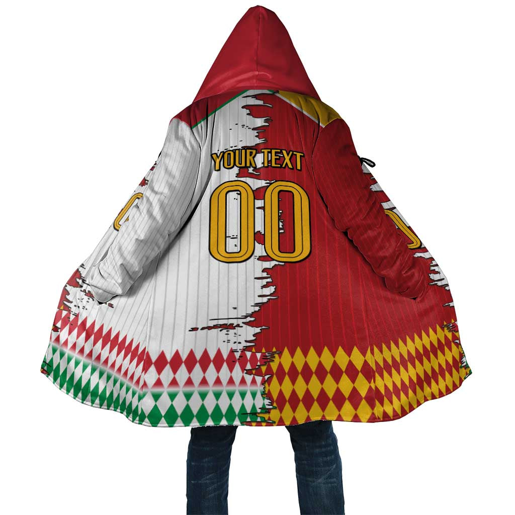 Custom Italy Spain Cultural Half Flag Cloak Scratch Style