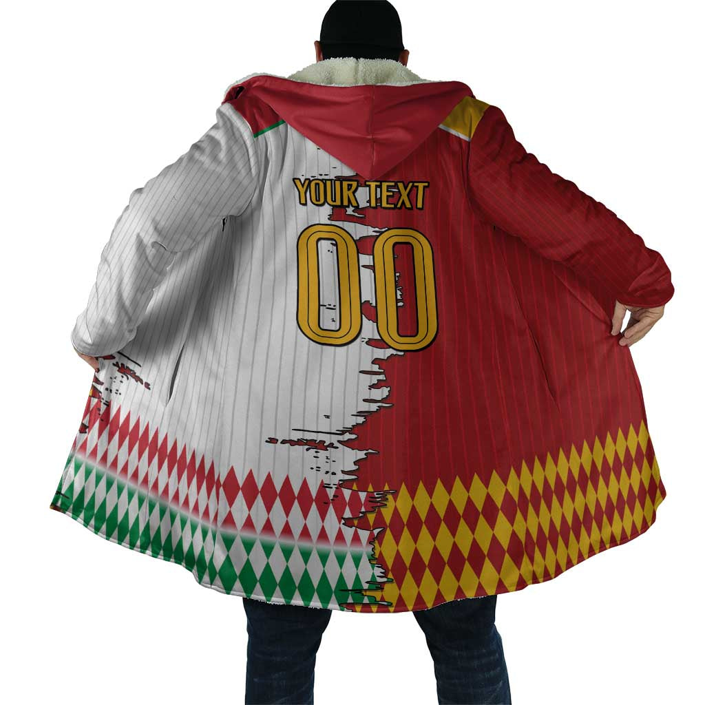 Custom Italy Spain Cultural Half Flag Cloak Scratch Style