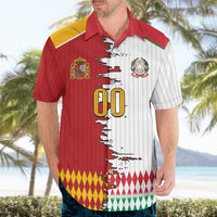 Custom Italy Spain Cultural Half Flag Hawaiian Shirt Scratch Style