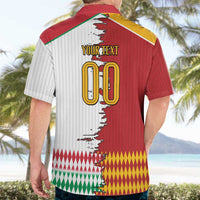 Custom Italy Spain Cultural Half Flag Hawaiian Shirt Scratch Style