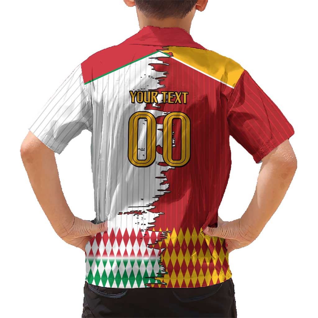 Custom Italy Spain Cultural Half Flag Hawaiian Shirt Scratch Style