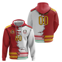 Custom Italy Spain Cultural Half Flag Hoodie Scratch Style