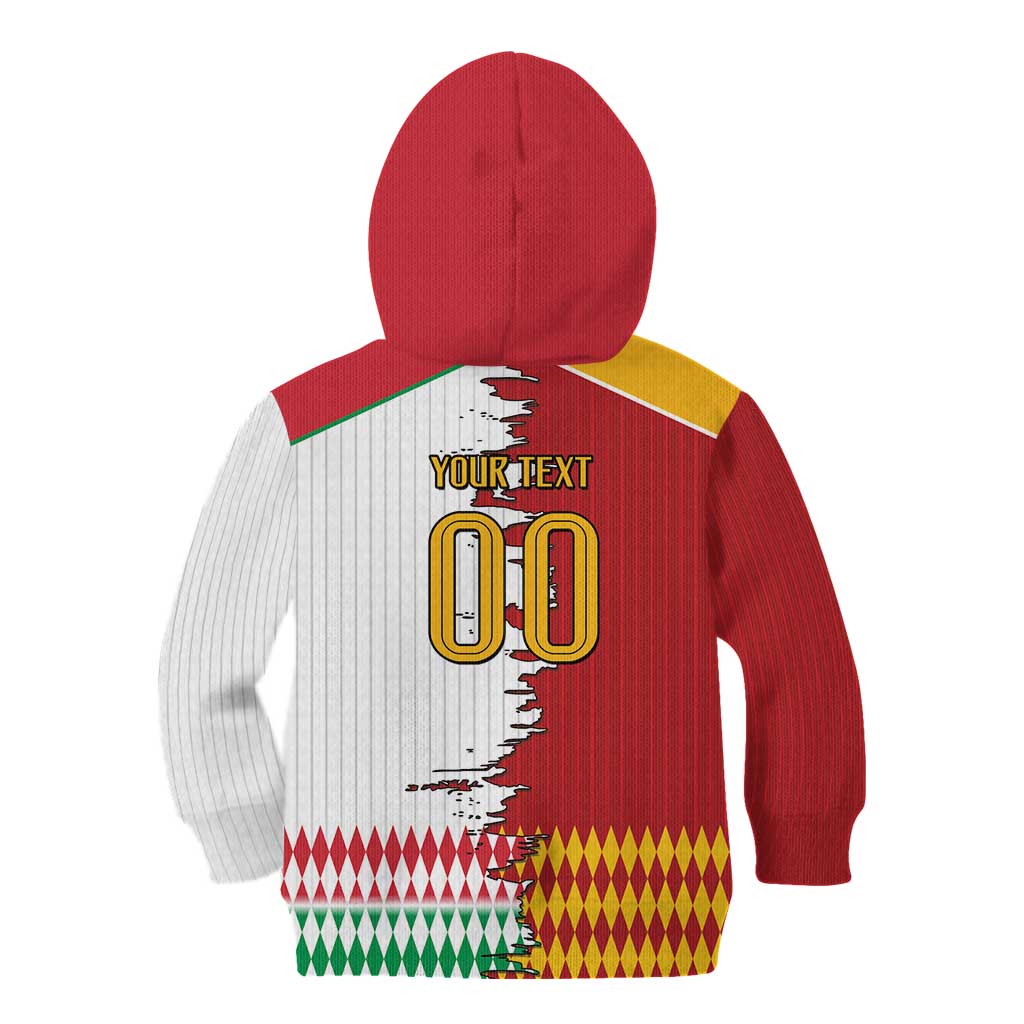Custom Italy Spain Cultural Half Flag Kid Hoodie Scratch Style