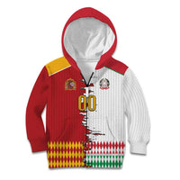 Custom Italy Spain Cultural Half Flag Kid Hoodie Scratch Style