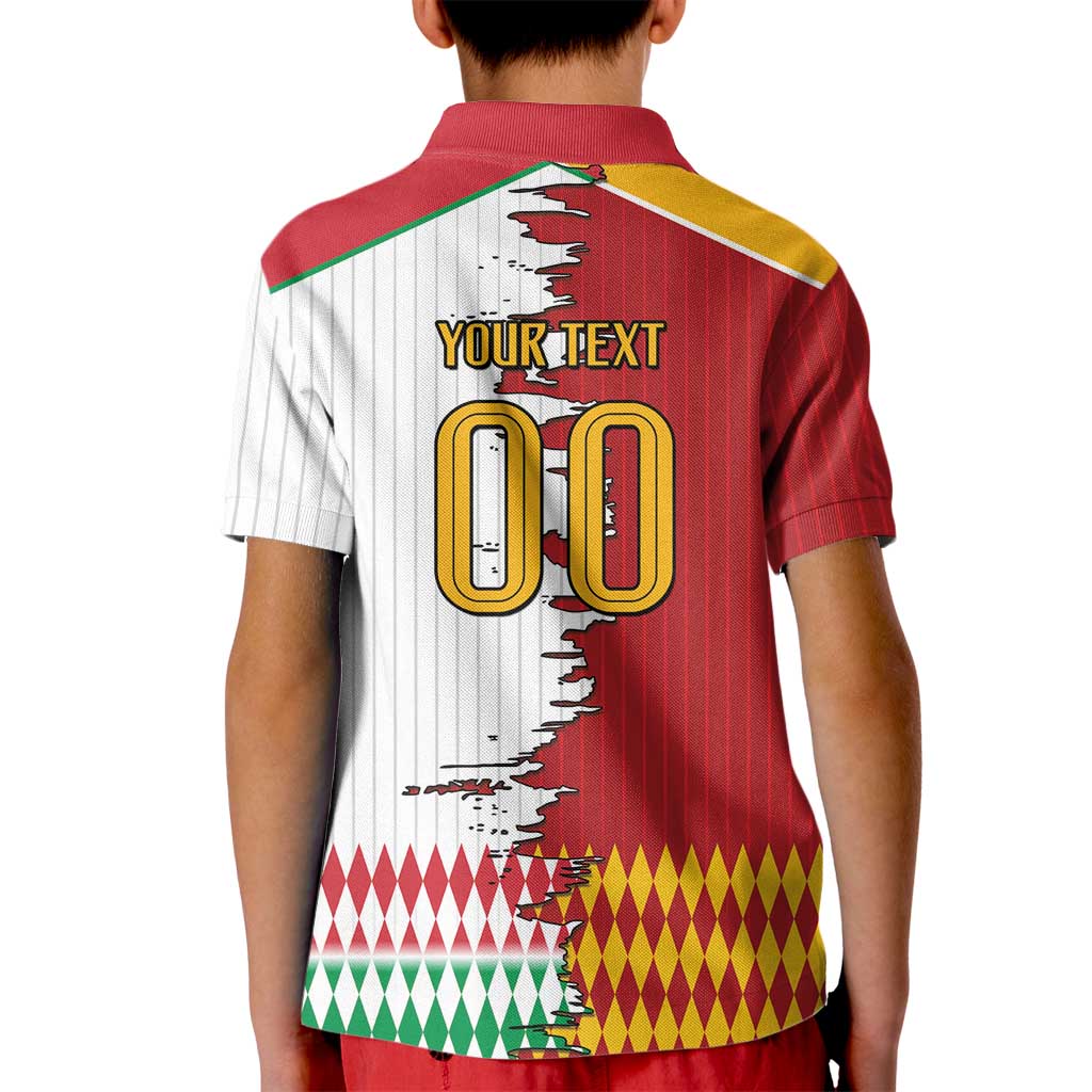 Custom Italy Spain Cultural Half Flag Kid Polo Shirt Scratch Style
