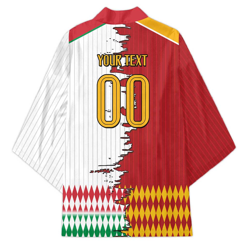 Custom Italy Spain Cultural Half Flag Kimono Scratch Style
