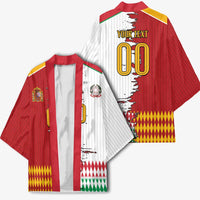 Custom Italy Spain Cultural Half Flag Kimono Scratch Style