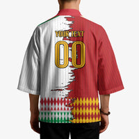 Custom Italy Spain Cultural Half Flag Kimono Scratch Style