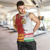 Custom Italy Spain Cultural Half Flag Men Tank Top Scratch Style