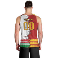 Custom Italy Spain Cultural Half Flag Men Tank Top Scratch Style