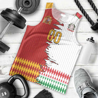 Custom Italy Spain Cultural Half Flag Men Tank Top Scratch Style