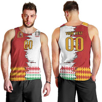 Custom Italy Spain Cultural Half Flag Men Tank Top Scratch Style