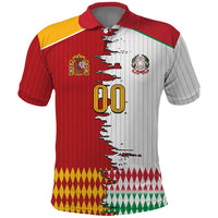 Custom Italy Spain Cultural Half Flag Polo Shirt Scratch Style