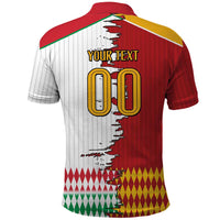 Custom Italy Spain Cultural Half Flag Polo Shirt Scratch Style
