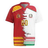 Custom Italy Spain Cultural Half Flag Rugby Jersey Scratch Style
