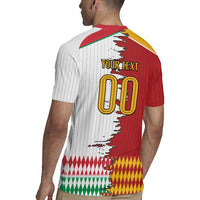 Custom Italy Spain Cultural Half Flag Rugby Jersey Scratch Style