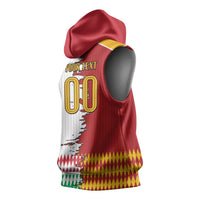 Custom Italy Spain Cultural Half Flag Sleeveless Hoodie Scratch Style
