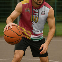 Custom Italy Spain Cultural Half Flag Sleeveless Hoodie Scratch Style