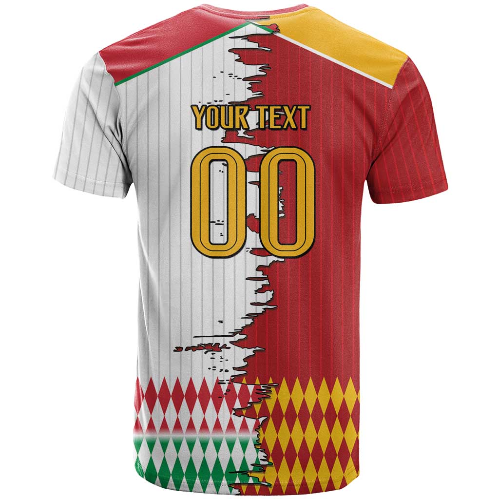 Custom Italy Spain Cultural Half Flag T Shirt Scratch Style