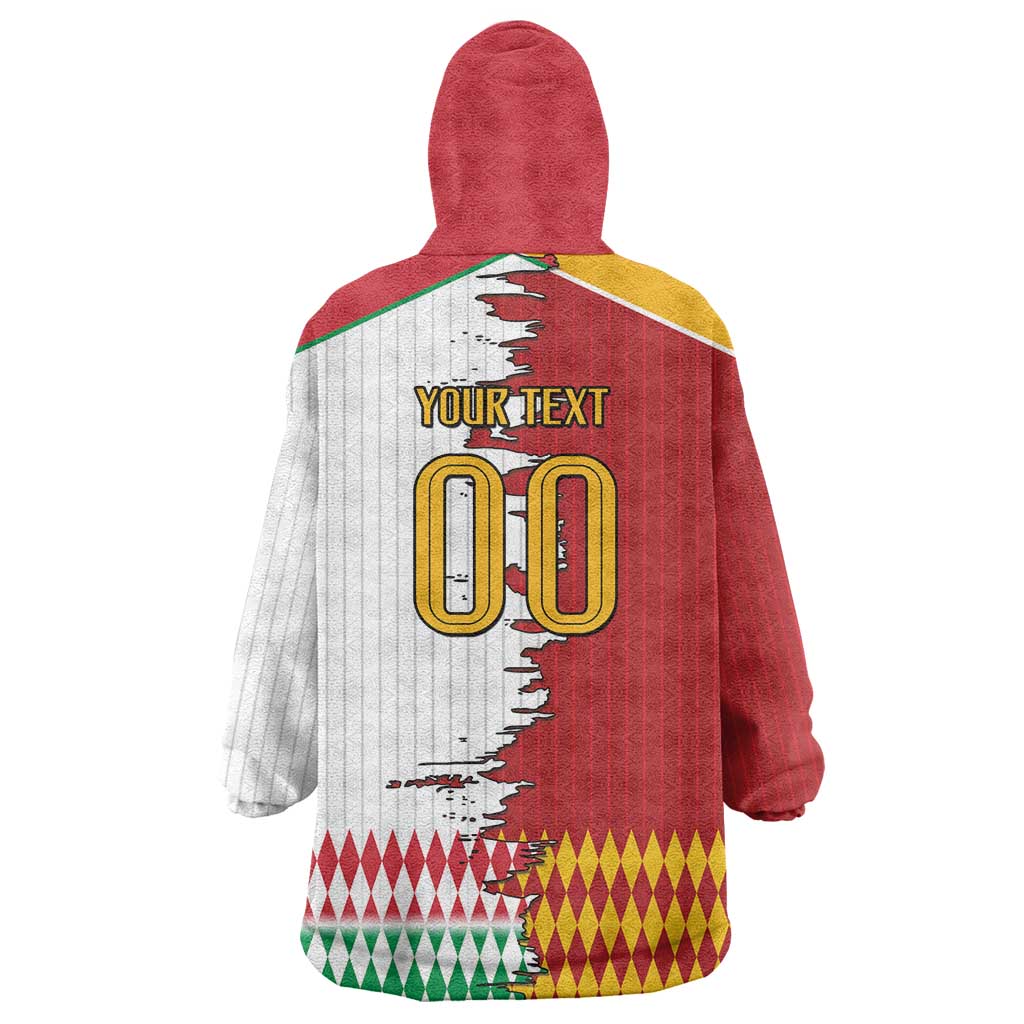 Custom Italy Spain Cultural Half Flag Wearable Blanket Hoodie Scratch Style