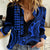 Custom Hawaii Women Casual Shirt Paradise of the Pacific Tribal Kakau for King Kamehameha Day - Blue - Wonder Print Shop