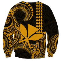 Custom Hawaii Sweatshirt Paradise of the Pacific Tribal Kakau for King Kamehameha Day - Gold - Wonder Print Shop