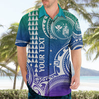 Custom Hawaii Hawaiian Shirt Paradise of the Pacific Tribal Kakau for King Kamehameha Day - Gradient - Wonder Print Shop