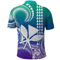 Custom Hawaii Polo Shirt Paradise of the Pacific Tribal Kakau for King Kamehameha Day - Gradient - Wonder Print Shop