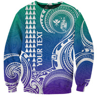 Custom Hawaii Sweatshirt Paradise of the Pacific Tribal Kakau for King Kamehameha Day - Gradient - Wonder Print Shop