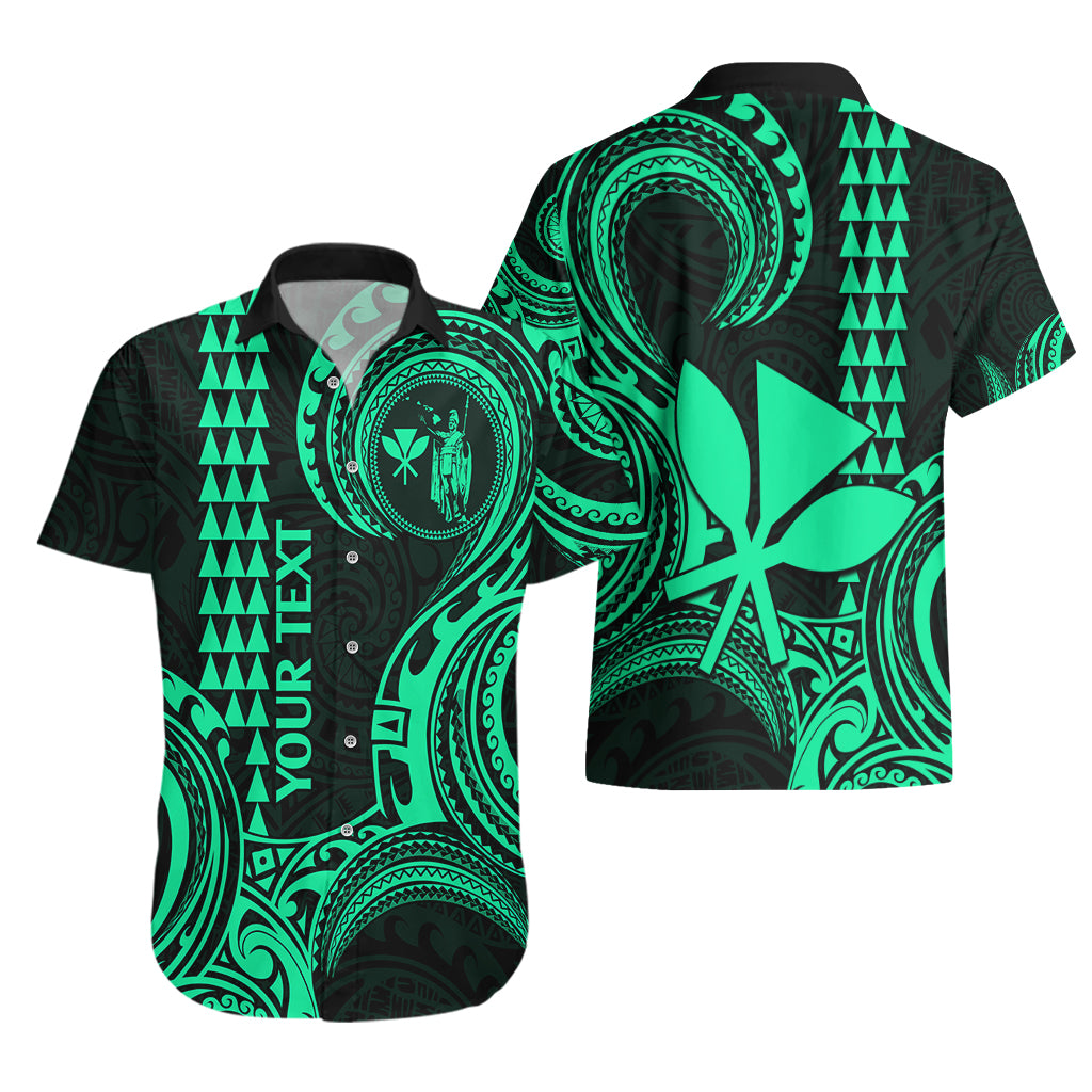 Custom Hawaii Hawaiian Shirt Paradise of the Pacific Tribal Kakau for King Kamehameha Day - Green - Wonder Print Shop